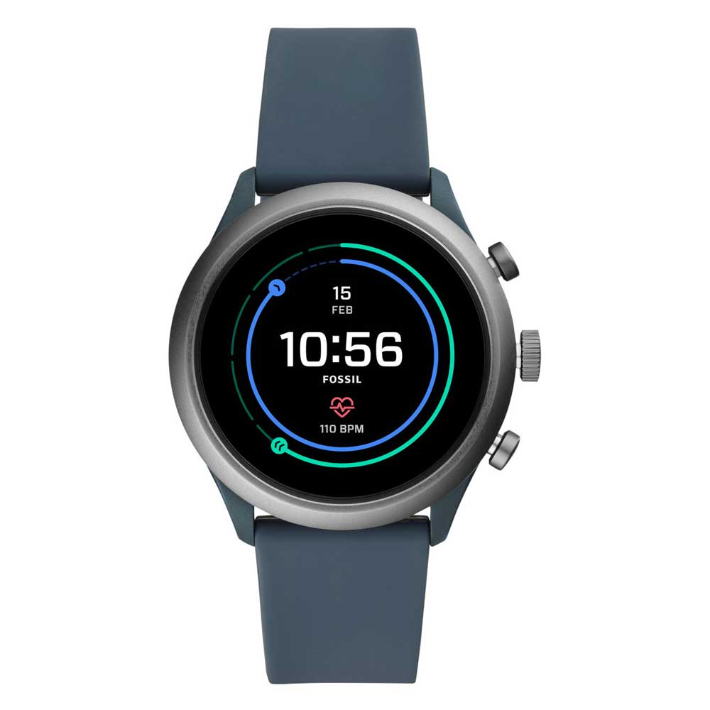 FOSSIL SPORT ALUMINIUM/NYLON FTW4021 SMOKEY BLUE SILICONE UNISEX SMARTWATCH - H2 Hub Watches