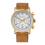 ARIES GOLD URBAN JOURNEY G 1025 G-W BROWN LEATHER STRAP MEN'S WATCH - H2 Hub Watches