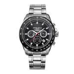 ARIES GOLD DRIFTER CHRONOGRAPH SILVER STAINLESS STEEL G 7001 SBK-BK MEN'S WATCH - H2 Hub Watches
