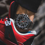 ARIES GOLD DRIFTER CHRONOGRAPH SILVER STAINLESS STEEL G 7001 SBK-BK MEN'S WATCH - H2 Hub Watches