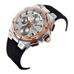 ARIES GOLD KING TWO-TONE STAINLESS STEEL G 7311 2TR-SRG HI-TECH BLACK SYNTHETIC STRAP MEN'S WATCH - H2 Hub Watches