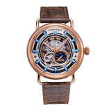 ARIES GOLD AUTOMATIC ROCKY LIMITED EDITION INVINCIBLE ROSE GOLD STAINLESS STEEL G 9013 RG-W LEATHER STRAP MEN'S WATCH - H2 Hub Watches