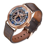 ARIES GOLD AUTOMATIC ROCKY LIMITED EDITION INVINCIBLE ROSE GOLD STAINLESS STEEL G 9013 RG-W LEATHER STRAP MEN'S WATCH - H2 Hub Watches
