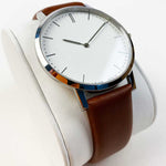 ARIES GOLD URBAN TANGO G 1007 S-W BROWN LEATHER STRAP MEN'S WATCH - H2 Hub Watches