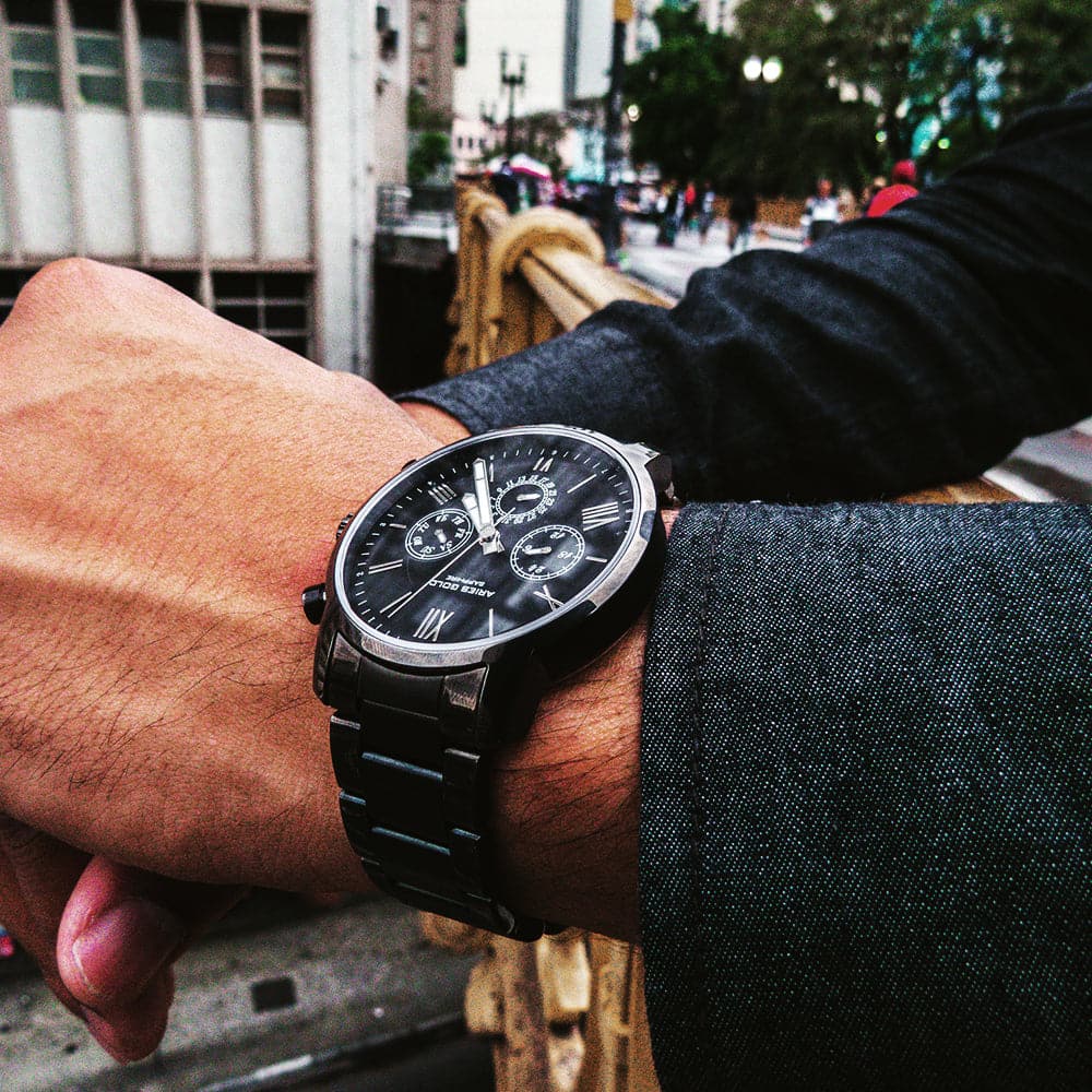 ARIES GOLD URBAN ETERNAL G 103 & B 103 BK-BK COUPLE'S WATCHES - H2 Hub Watches