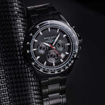 ARIES GOLD DRIFTER CHRONOGRAPH BLACK STAINLESS STEEL G 7001 BK-BK MEN'S WATCH - H2 Hub Watches