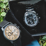 ARIES GOLD DRIFTER CHRONOGRAPH BLACK STAINLESS STEEL BLACK-OUT G 7001 BK-OUT MEN'S WATCH - H2 Hub Watches