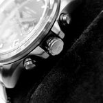 ARIES GOLD DRIFTER CHRONOGRAPH BLACK STAINLESS STEEL BLACK-OUT G 7001 BK-OUT MEN'S WATCH - H2 Hub Watches