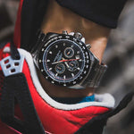 ARIES GOLD DRIFTER CHRONOGRAPH SILVER STAINLESS STEEL G 7001 SBK-BK MEN'S WATCH - H2 Hub Watches