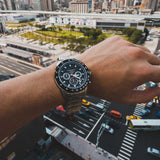 ARIES GOLD DRIFTER CHRONOGRAPH SILVER STAINLESS STEEL G 7001 SBK-BK MEN'S WATCH - H2 Hub Watches