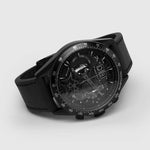 ARIES GOLD CHRONOGRAPH JOLTER BLACK STAINLESS STEEL G 7008 BK-BK LEATHER STRAP MEN'S WATCH - H2 Hub Watches