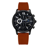 ARIES GOLD BELFAST MOON G 7013 BK-BK MEN'S LEATHER WATCH - H2 Hub Watches
