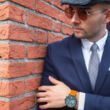 ARIES GOLD BELFAST MOON G 7013 RG-BURG LEATHER MEN'S WATCH - H2 Hub Watches
