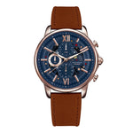ARIES GOLD BELFAST MOON G 7013 RG-BURG LEATHER MEN'S WATCH - H2 Hub Watches