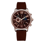 ARIES GOLD BELFAST MOON G 7013 RG-CF MEN'S LEATHER WATCH - H2 Hub Watches