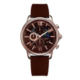 ARIES GOLD BELFAST MOON G 7013 RG-CF MEN'S LEATHER WATCH - H2 Hub Watches