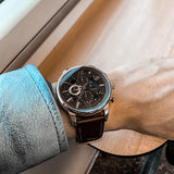 ARIES GOLD BELFAST MOON G 7013 RG-CF MEN'S LEATHER WATCH - H2 Hub Watches