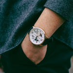 ARIES GOLD BELFAST MOON G 7013 RG-W LEATHER MEN'S WATCH - H2 Hub Watches