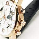 ARIES GOLD BELFAST MOON G 7013 RG-W LEATHER MEN'S WATCH - H2 Hub Watches
