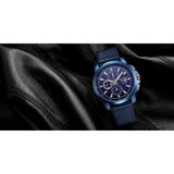 ARIES GOLD INSPIRE CONTENDER BLUE STAINLESS STEEL G 7301A BU-BU BLUE LEATHER STRAP MEN'S WATCH
