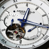 ARIES GOLD AUTOMATIC INFINUM FORZA SILVER STAINLESS STEEL G 9001 S-W MEN'S WATCH