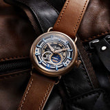 ARIES GOLD AUTOMATIC ROCKY LIMITED EDITION INVINCIBLE ROSE GOLD STAINLESS STEEL G 9013 RG-W LEATHER STRAP MEN'S WATCH - H2 Hub Watches