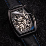 ARIES GOLD AUTOMATIC INFINUM CRUISER BLACK STAINLESS STEEL G 901 BK-BKBU LEATHER MEN'S WATCH
