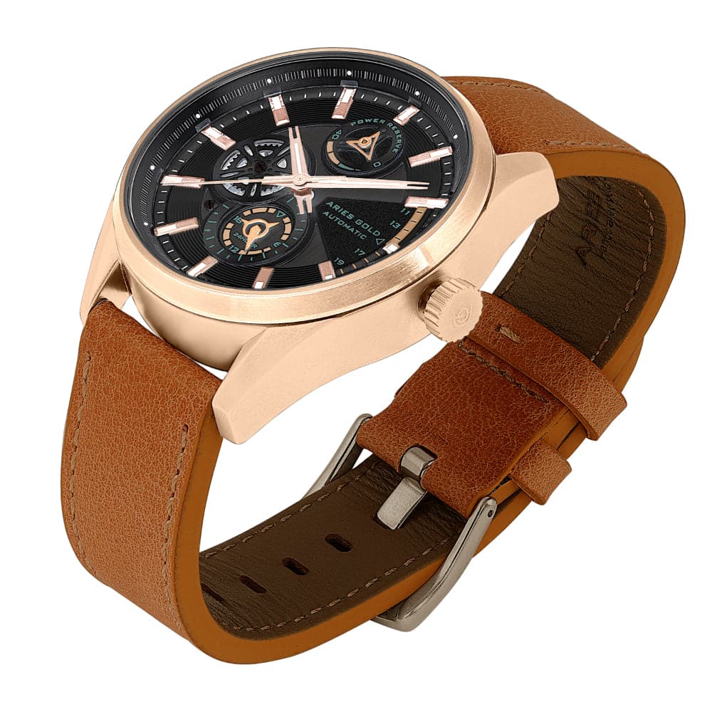 ARIES GOLD 500PCS LIMITED EDITION ROADSTER G 9021 RG-BK MEN'S WATCH - H2 Hub Watches