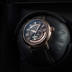ARIES GOLD AUTOMATIC INSPIRE GAUNTLET VINTAGE ROSE GOLD STAINLESS STEEL G 903 RG-CF BROWN LEATHER STRAP MEN'S WATCH - H2 Hub Watches
