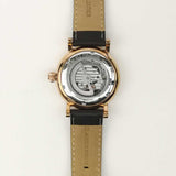 ARIES GOLD AUTOMATIC INSPIRE GAUNTLET VINTAGE ROSE GOLD STAINLESS STEEL G 903 RG-CF BROWN LEATHER STRAP MEN'S WATCH - H2 Hub Watches