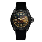 THE SUBMARINE AG COLLECTIVE G 9040 BKYM-PA BLACK STRAP MEN WATCH