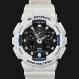 CASIO G-SHOCK GA-100B-7ADR-P DIGITAL WHITE RESIN MEN WATCH