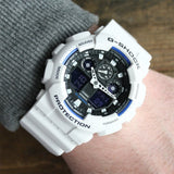 CASIO G-SHOCK GA-100B-7ADR-P DIGITAL WHITE RESIN MEN WATCH