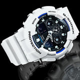 CASIO G-SHOCK GA-100B-7ADR-P DIGITAL WHITE RESIN MEN WATCH