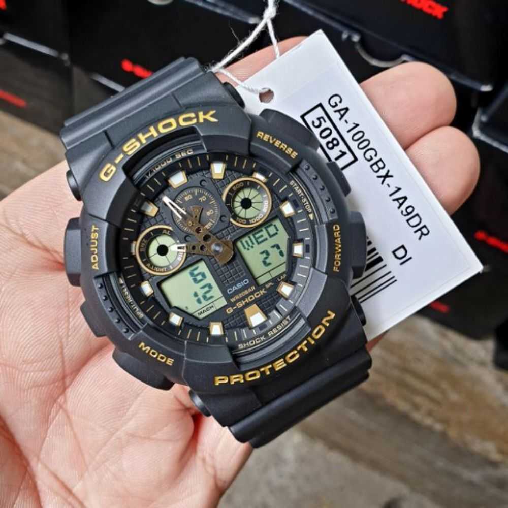 CASIO G-SHOCK GA-100GBX-1A9DR DIGITAL QUARTZ BLACK RESIN MEN'S WATCH - H2 Hub Watches