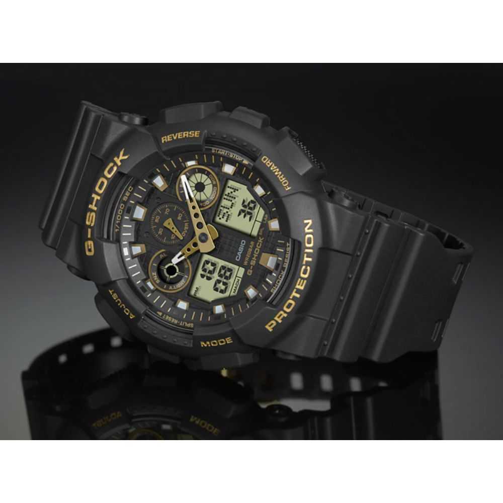 CASIO G-SHOCK GA-100GBX-1A9DR DIGITAL QUARTZ BLACK RESIN MEN'S WATCH - H2 Hub Watches
