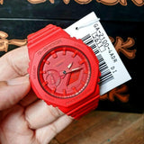 CASIO G-SHOCK GA-2100-4ADR-P RED RESIN STRAP UNISEX WATCH