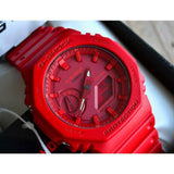 CASIO G-SHOCK GA-2100-4ADR-P RED RESIN STRAP UNISEX WATCH