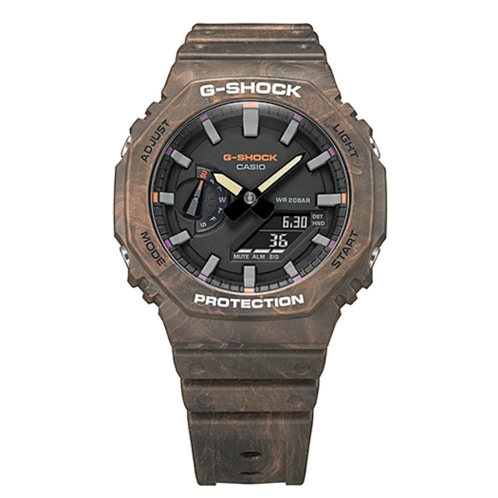 Casio GShock Brown Resin Strap Men Watch GA2100FR5ADRP H2 Hub