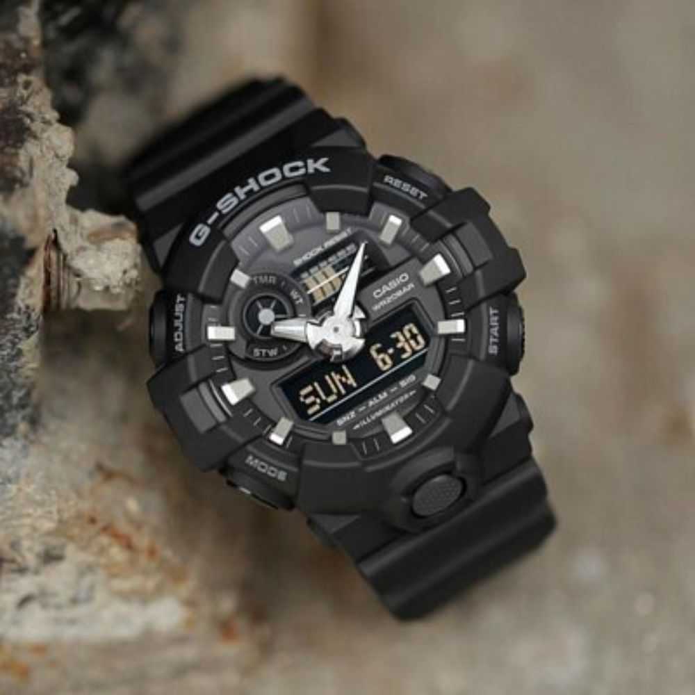 CASIO G-SHOCK GA-700-1BDR DIGITAL QUARTZ BLACK RESIN MEN'S WATCH - H2 Hub Watches