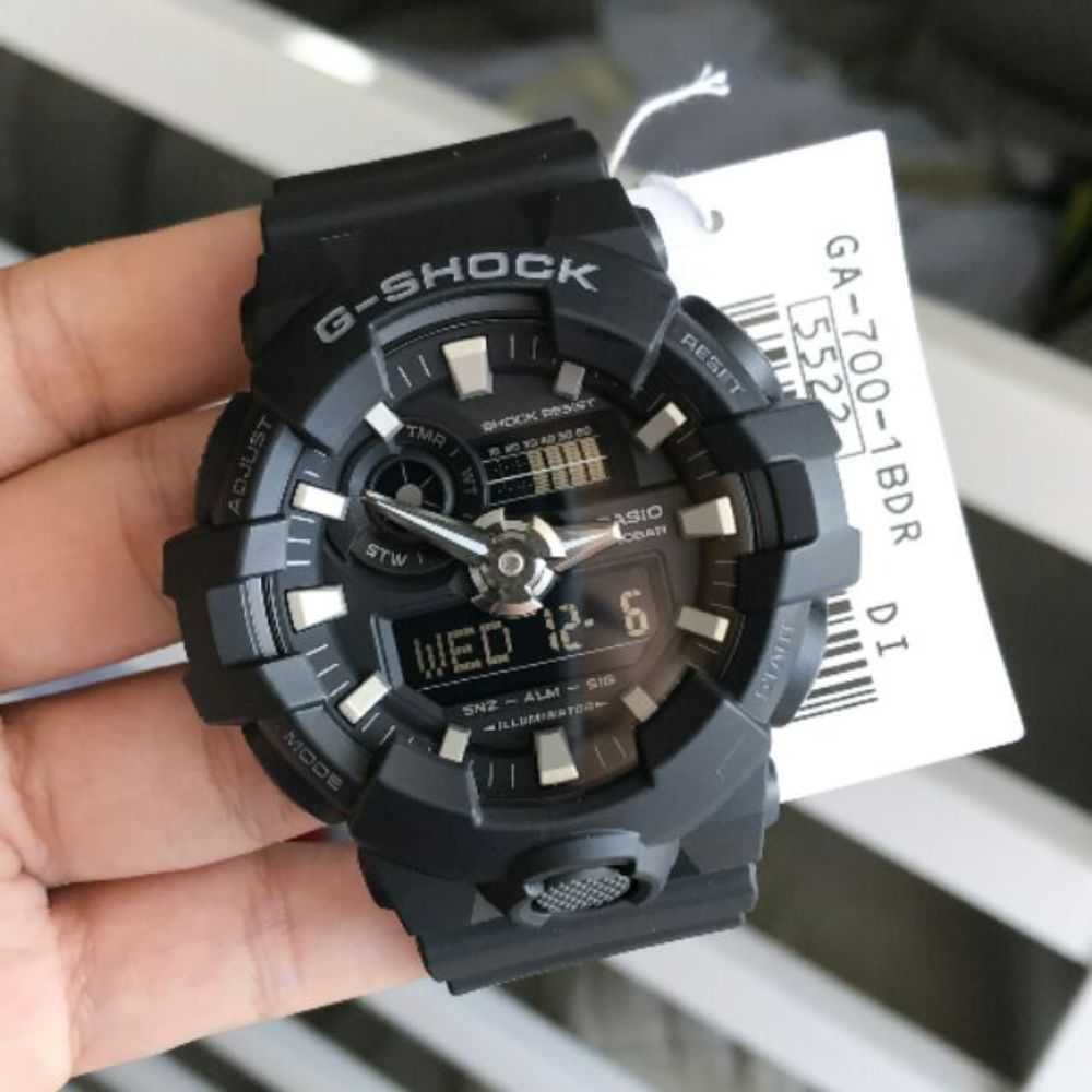 CASIO G-SHOCK GA-700-1BDR DIGITAL QUARTZ BLACK RESIN MEN'S WATCH - H2 Hub Watches