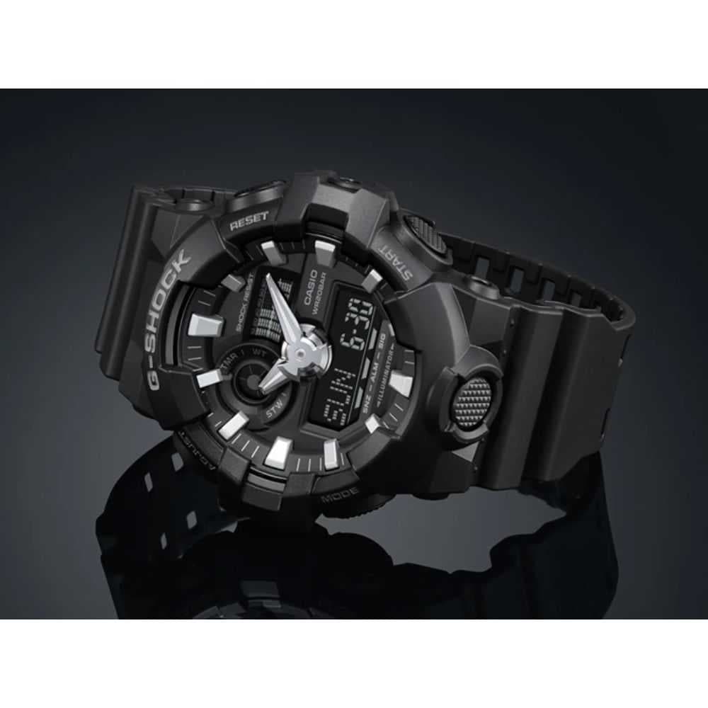 CASIO G-SHOCK GA-700-1BDR DIGITAL QUARTZ BLACK RESIN MEN'S WATCH - H2 Hub Watches