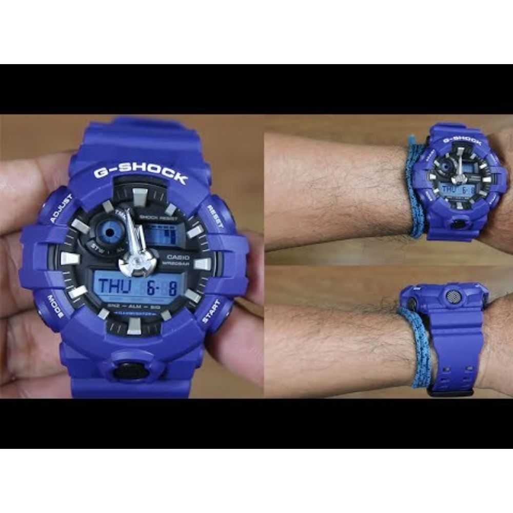 CASIO G-SHOCK GA-700-2ADR DIGITAL QUARTZ BLUE RESIN MEN'S WATCH - H2 Hub Watches