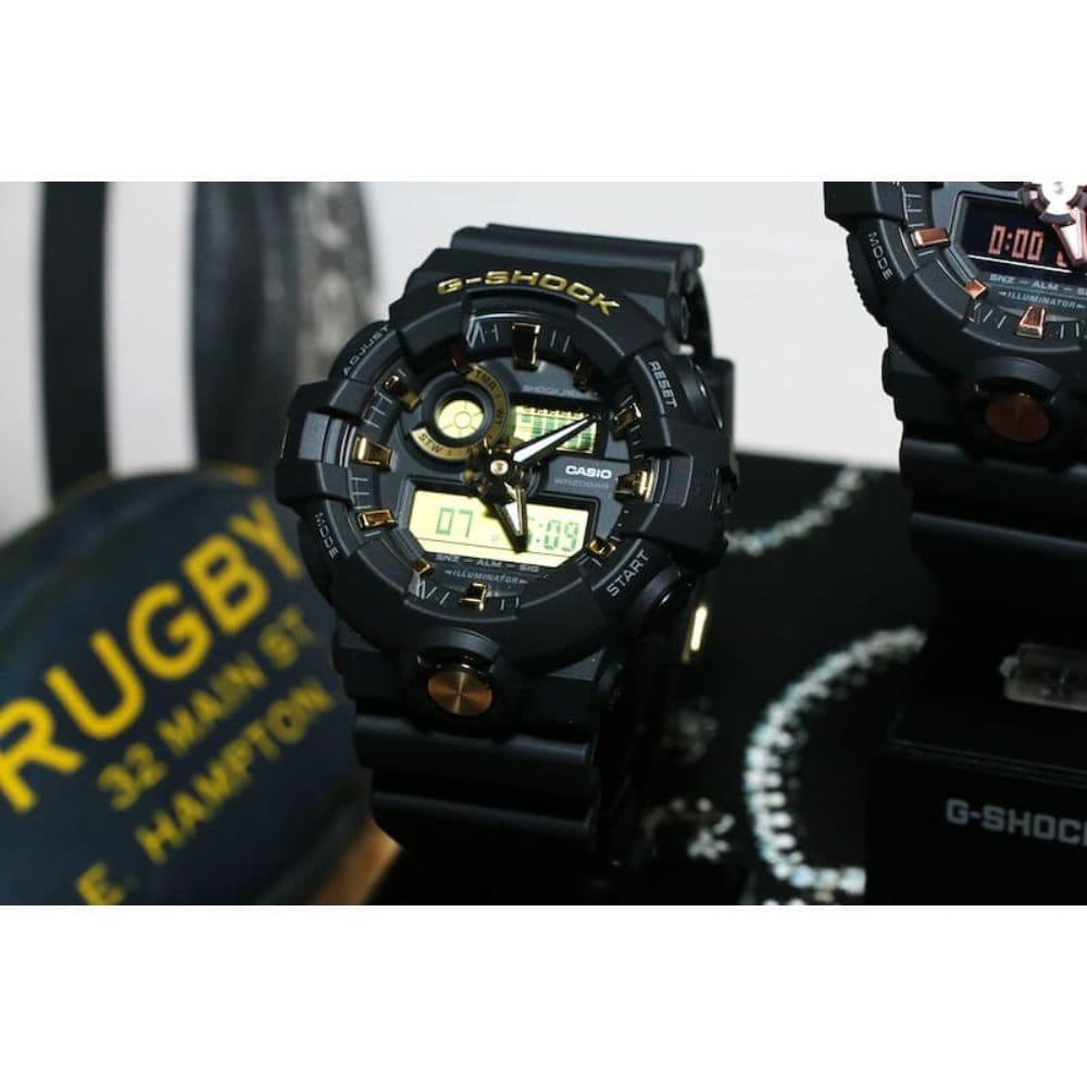 CASIO G-SHOCK GA-710B-1A9DR DIGITAL QUARTZ BLACK RESIN MEN'S WATCH - H2 Hub Watches