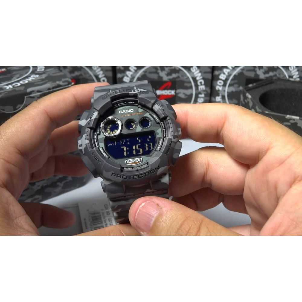 CASIO G-SHOCK GD-120CM-8DR DIGITAL QUARTZ GREY CAMO RESIN MEN'S WATCH - H2 Hub Watches