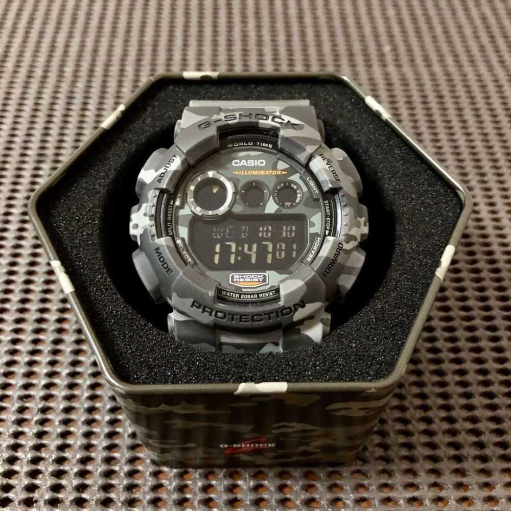 CASIO G-SHOCK GD-120CM-8DR DIGITAL QUARTZ GREY CAMO RESIN MEN'S WATCH - H2 Hub Watches