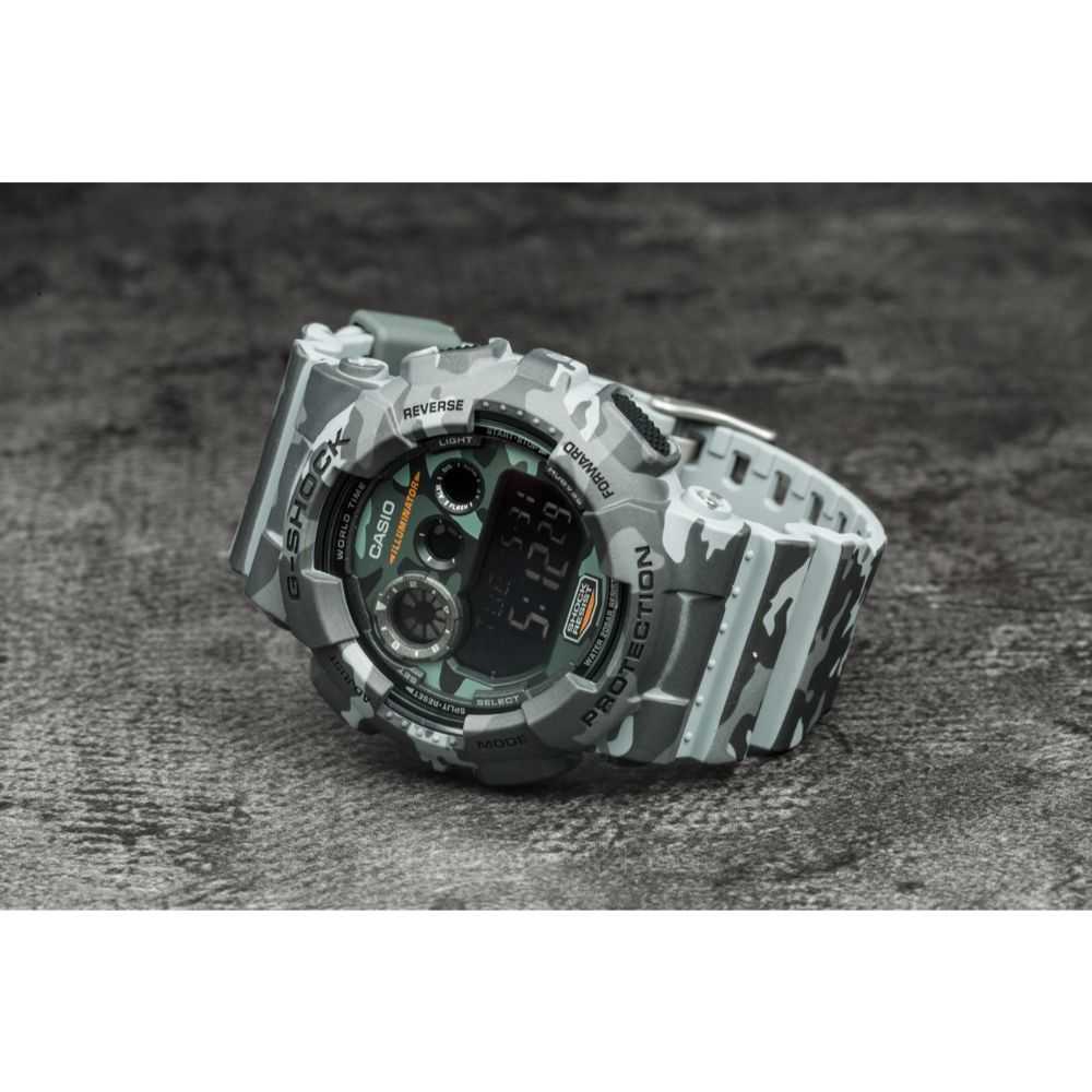 CASIO G-SHOCK GD-120CM-8DR DIGITAL QUARTZ GREY CAMO RESIN MEN'S WATCH - H2 Hub Watches