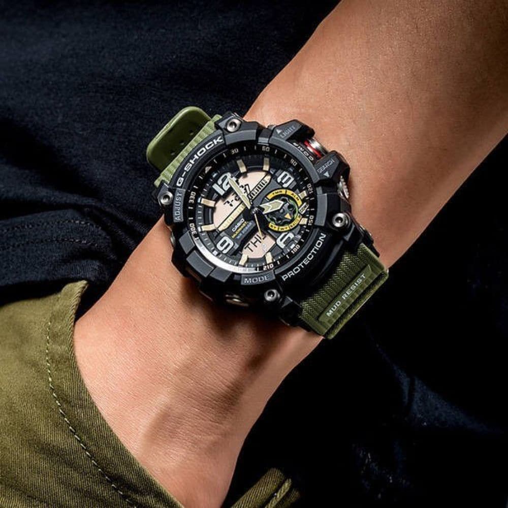 CASIO G-SHOCK GG-1000-1A3DR MUDMASTER GREEN RESIN STRAP MEN'S WATCH - H2 Hub Watches
