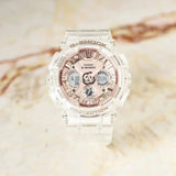 CASIO G-SHOCK GMA-S120SR-7ADR TRANSPARENT STRAP WOMEN'S WATCH