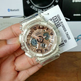 CASIO G-SHOCK GMA-S120SR-7ADR TRANSPARENT STRAP WOMEN'S WATCH